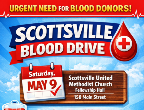 scottsville blood drive promotional flyer