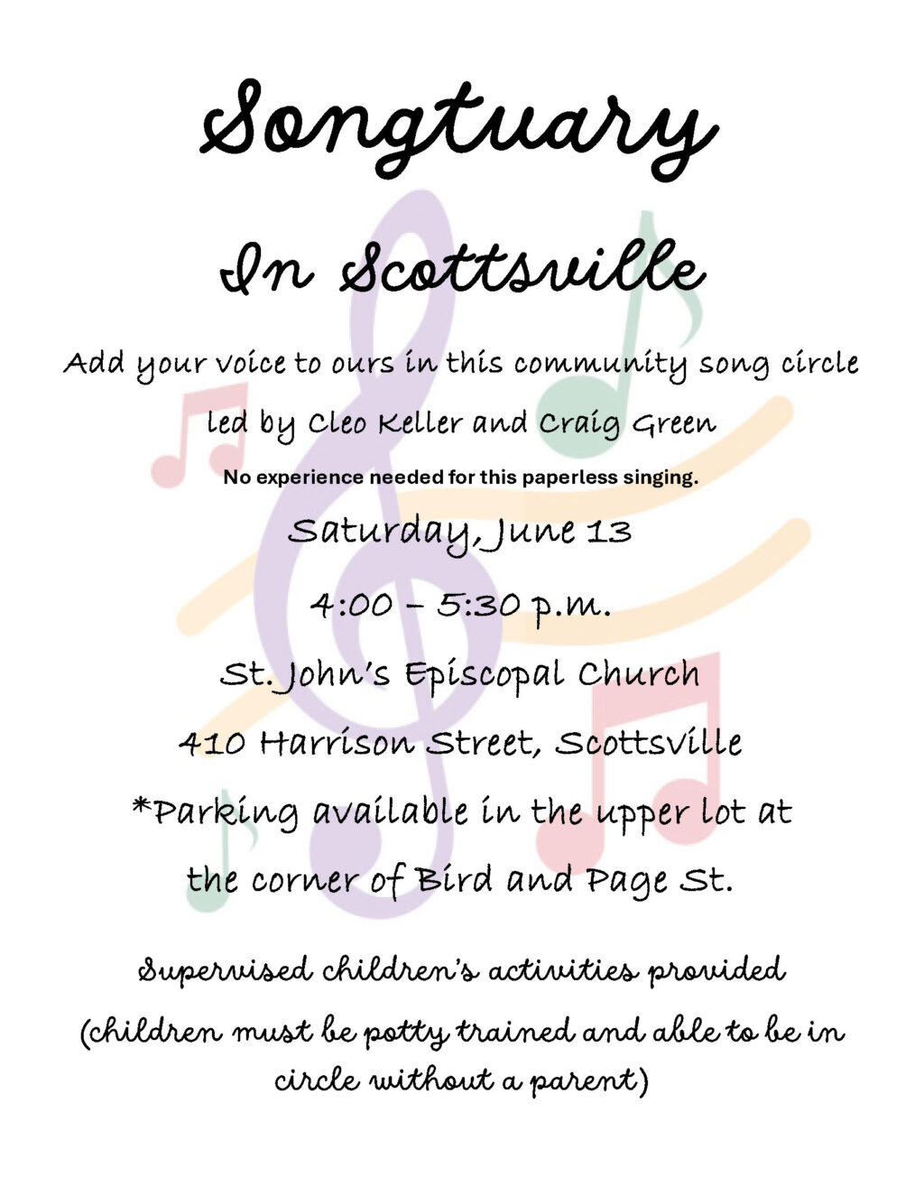 songtuary flyer infographic